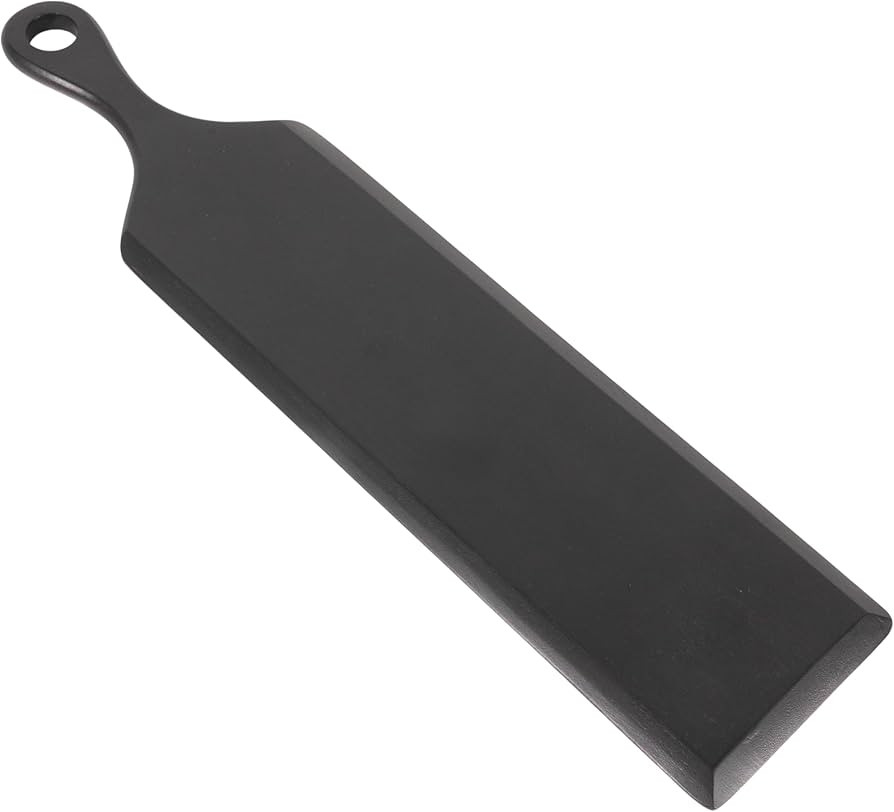 Bloomingville Acacia Wood Cheese and Cutting Board with Round Opening on Handle, Black | Amazon (US)