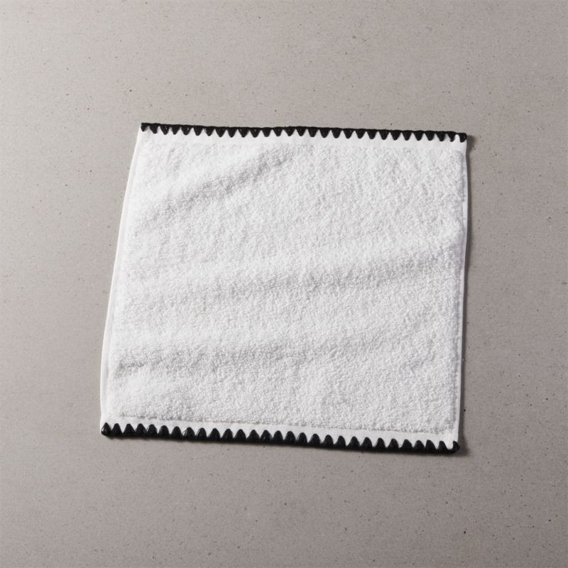 Tuli Black Trim Washcloth + Reviews | CB2 | CB2