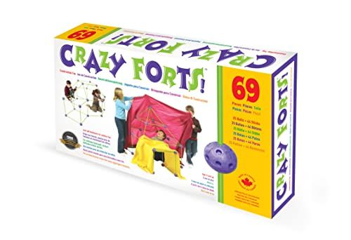 Crazy Forts! 69 Piece Buildable Indoor/Outdoor Play Fort Playset, DIY, Build Your Own, STEAM toy | Amazon (US)