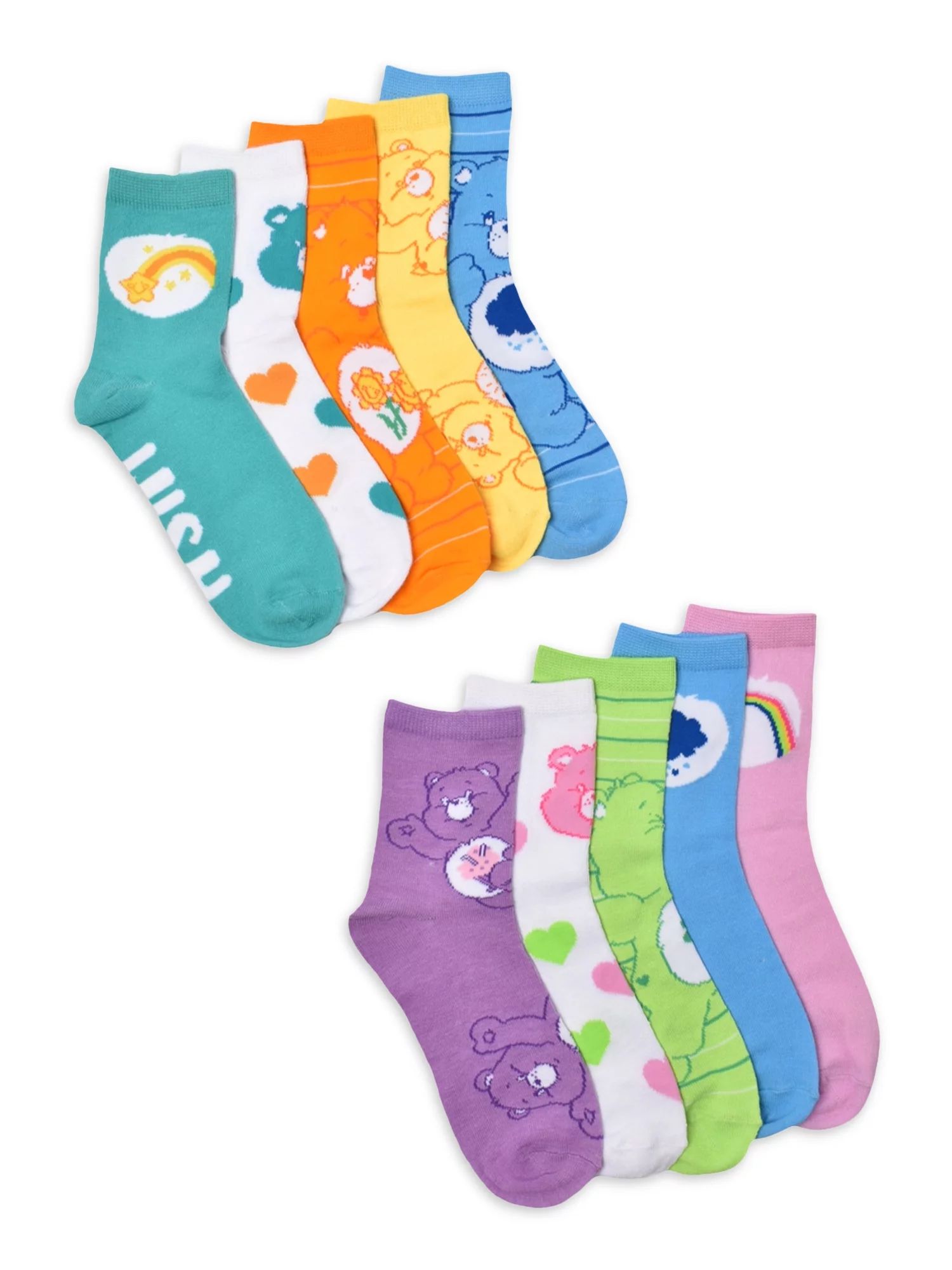 Care Bears Women's Graphic Crew Socks, 10-Pack, Sizes 4-10 | Walmart (US)