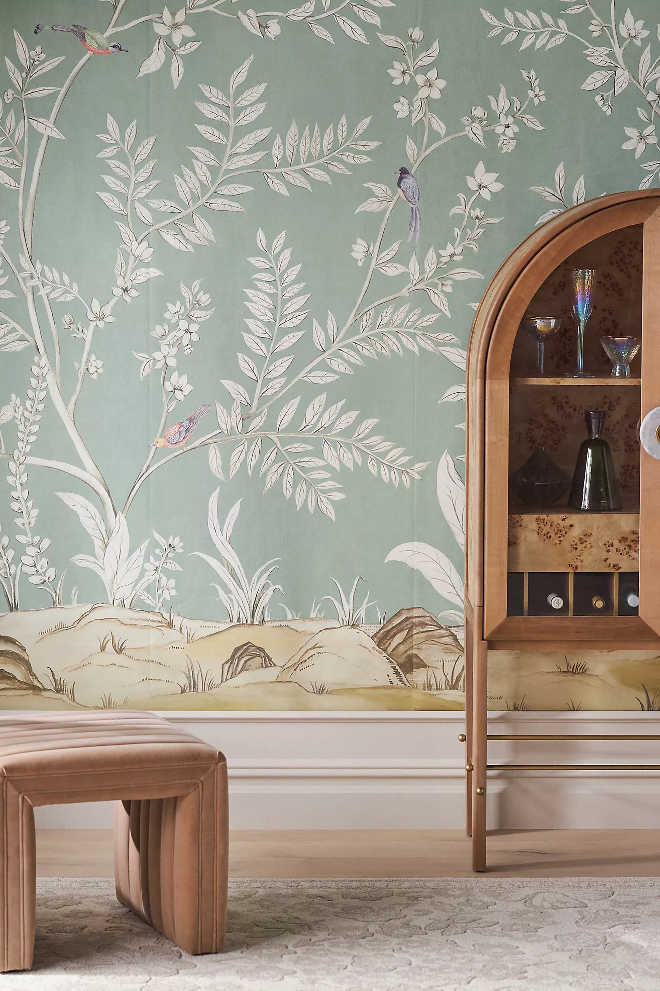 Vining Beauty Chinoiserie Wall Mural | Anthropologie (US)
