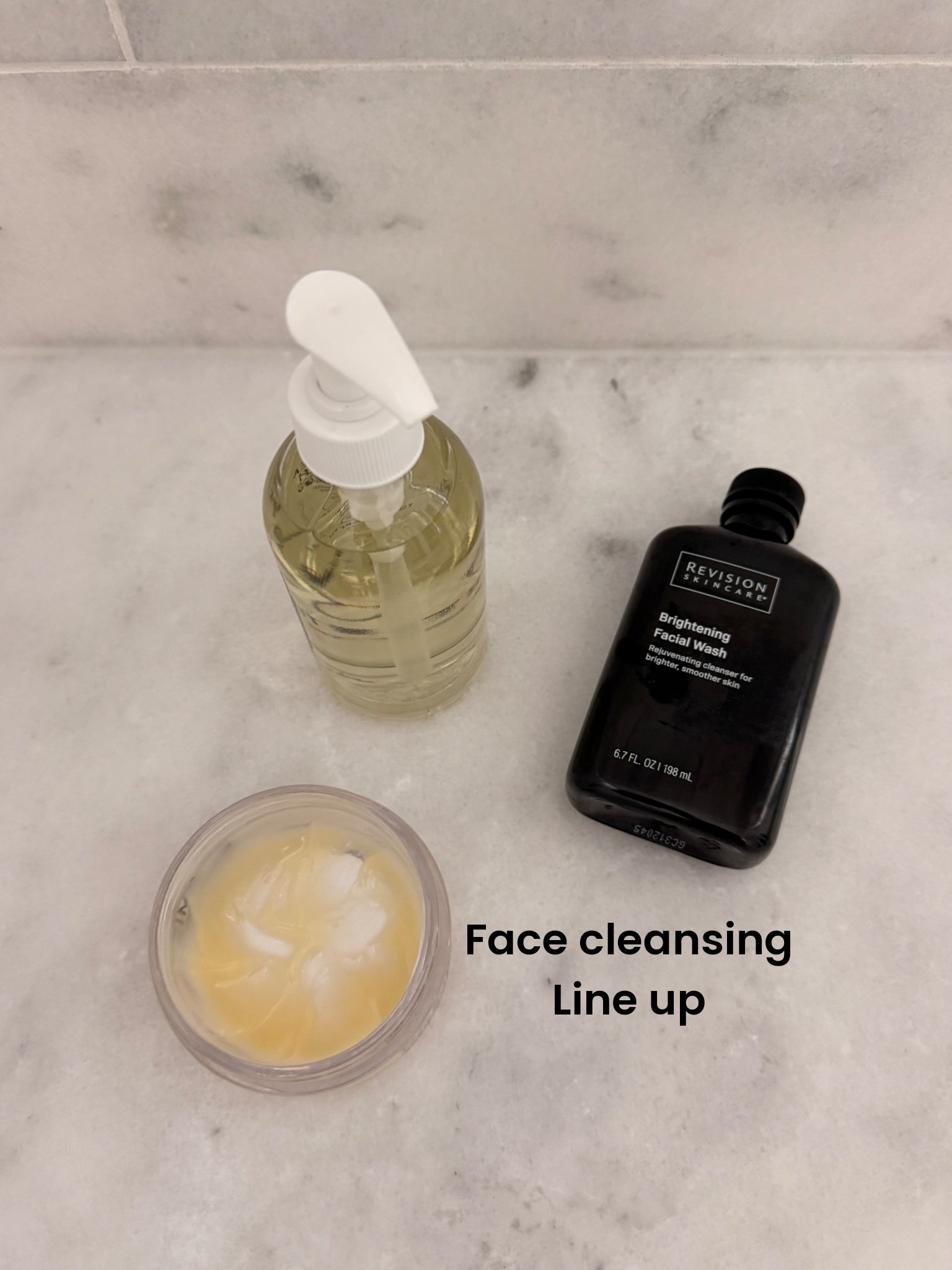 Some of my cleansers I'm using daily! I use the revision brightening wash in the morning. At night I double cleanse starting with the cleansing balm and followed by this green tea face wash (also a clean option which I love!) 

#LTKBeauty #LTKOver40