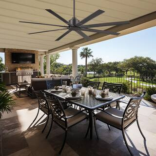 Xtreme H20 65 in. Indoor/Outdoor Smoked Iron Ceiling Fan with Remote | The Home Depot