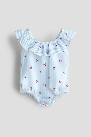 H & M - Frill-trimmed swimsuit - White | H&M (US + CA)