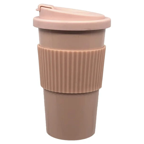 Mainstays 18 oz. Travel Cup with Ribbed Soft Grip, Single Cup, Pearl Blush | Walmart (US)