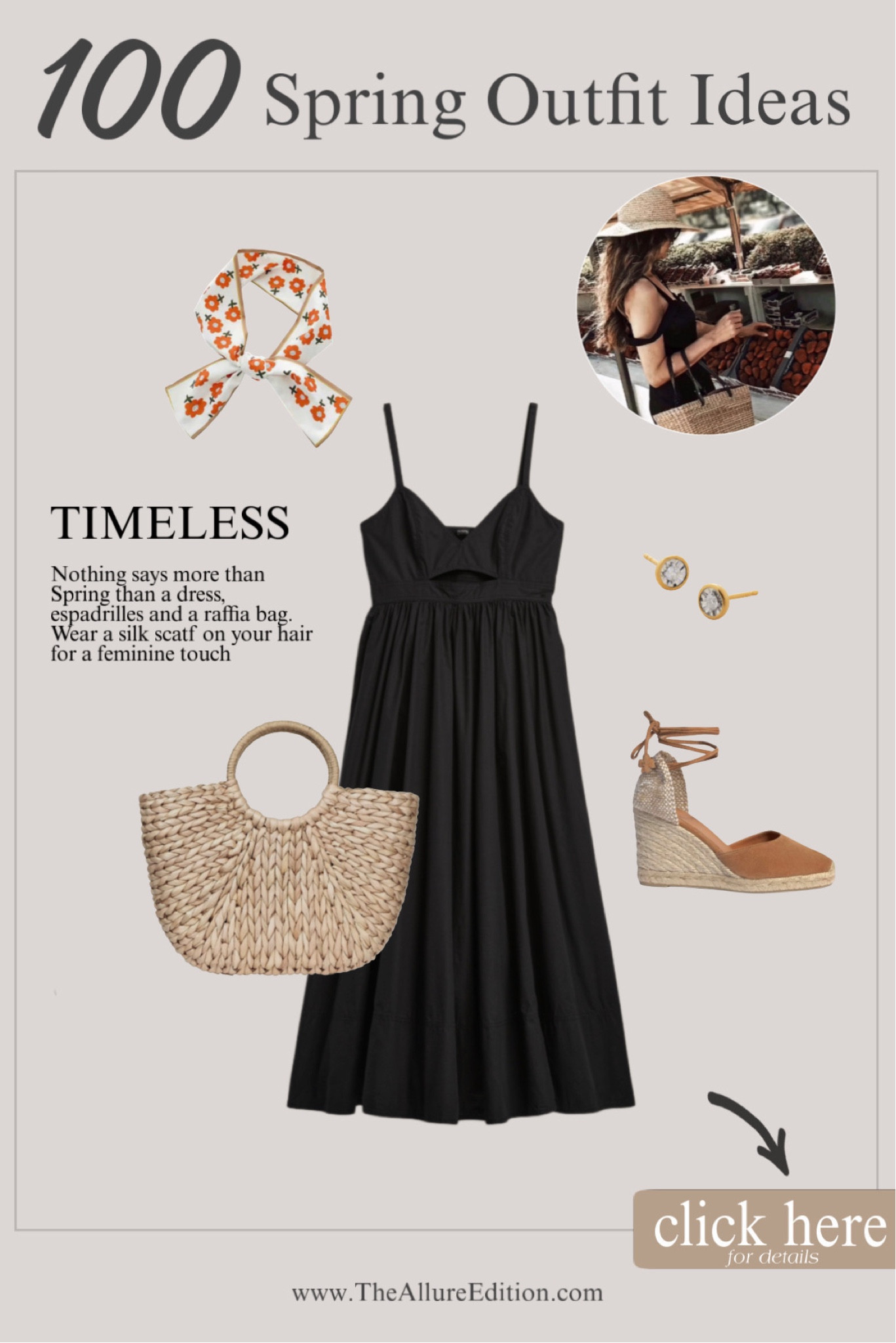 Spring Outfit idea
Spring dress, black dress
Cotton dress, summer dress, black spring dress
Espadrilles 
Raffia bag 
Silk scarf 

#LTKFind #LTKSeasonal #LTKstyletip
