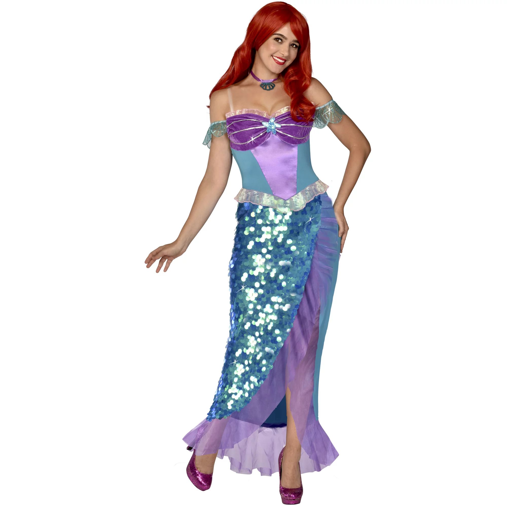 Way to Celebrate Pretty Mermaid Women Adult Halloween Fantasy Costumes | Walmart (US)