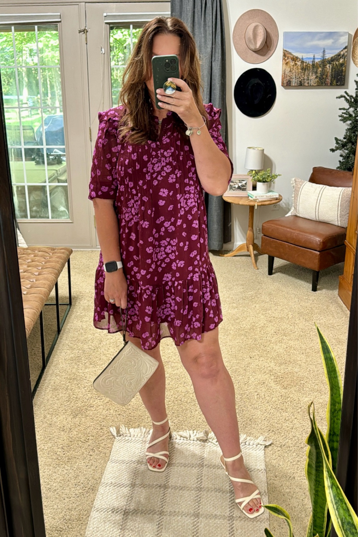 At only $18, this dress is a must have! Sheer overlay with full spaghetti strap slip. Small buttons at neckline and cute ruffled shoulders. Long sleeve elastic wrists which can be pushed up to create a short sleeve look (as shown) 

Walmart Dresses
Country Concert Outfit
Teacher Outfit
Summer to Fall Transitional Dress
Bump Friendly Dress

#LTKSeasonal #LTKBacktoSchool #LTKMidsize