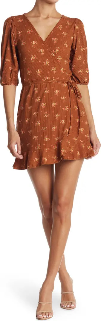 VELVET TORCH Faux Wrap Knit Floral Dress | Nordstromrack | Nordstrom Rack