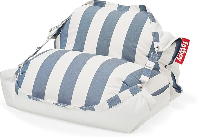 Fatboy Original Floatzac Bean Bag Pool Float, One Size, Stripe Ocean Blue | Amazon (US)