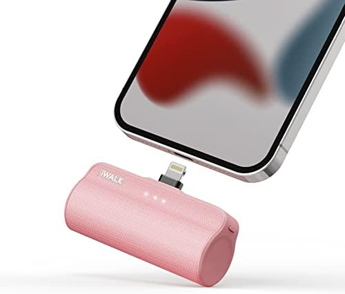 iWALK Mini Portable Charger for iPhone with Built in Cable[Upgraded], 3350mAh Ultra-Compact Power... | Amazon (US)