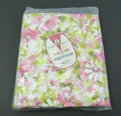 NEW Vintage Marvelaire Springmaid Floral Muslin Percale Twin Flat Sheet 72"x104" | eBay AU