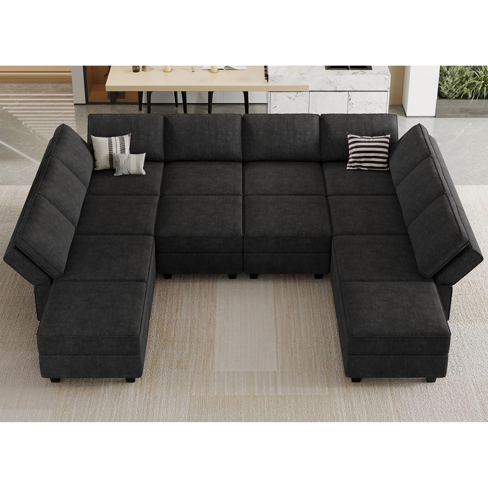 Neemi Modular Sleeper Sofa Bed Sectional Couch Oversized U Shaped Sofa With Storage Convertible S... | Wayfair North America