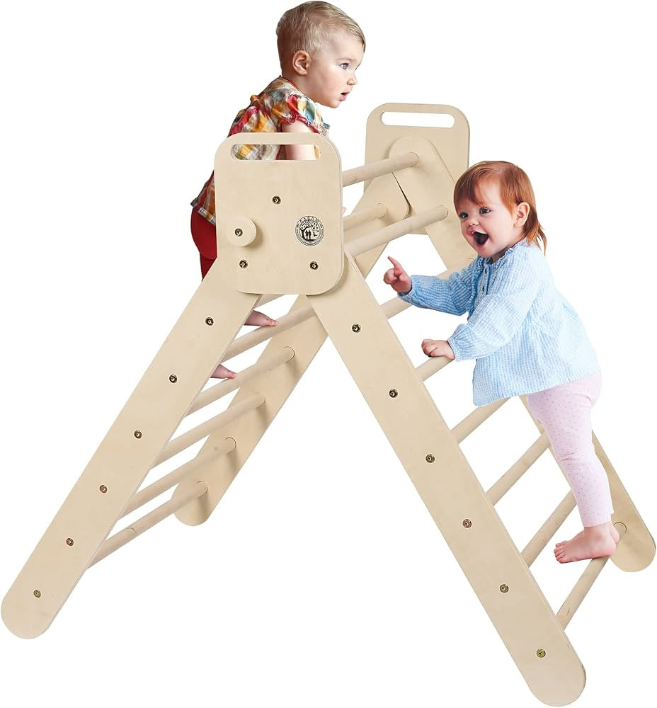 Aagam Wooden Climbing Triangle for Toddlers – Indoor Climbing Frame with Included Climbing Ramp – Mo | Amazon (US)