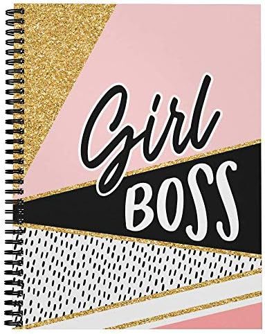 Softcover Girl Boss 8.5" x 11" Motivational Spiral Notebook/Journal, 120 Wide Ruled Pages, Durable G | Amazon (US)