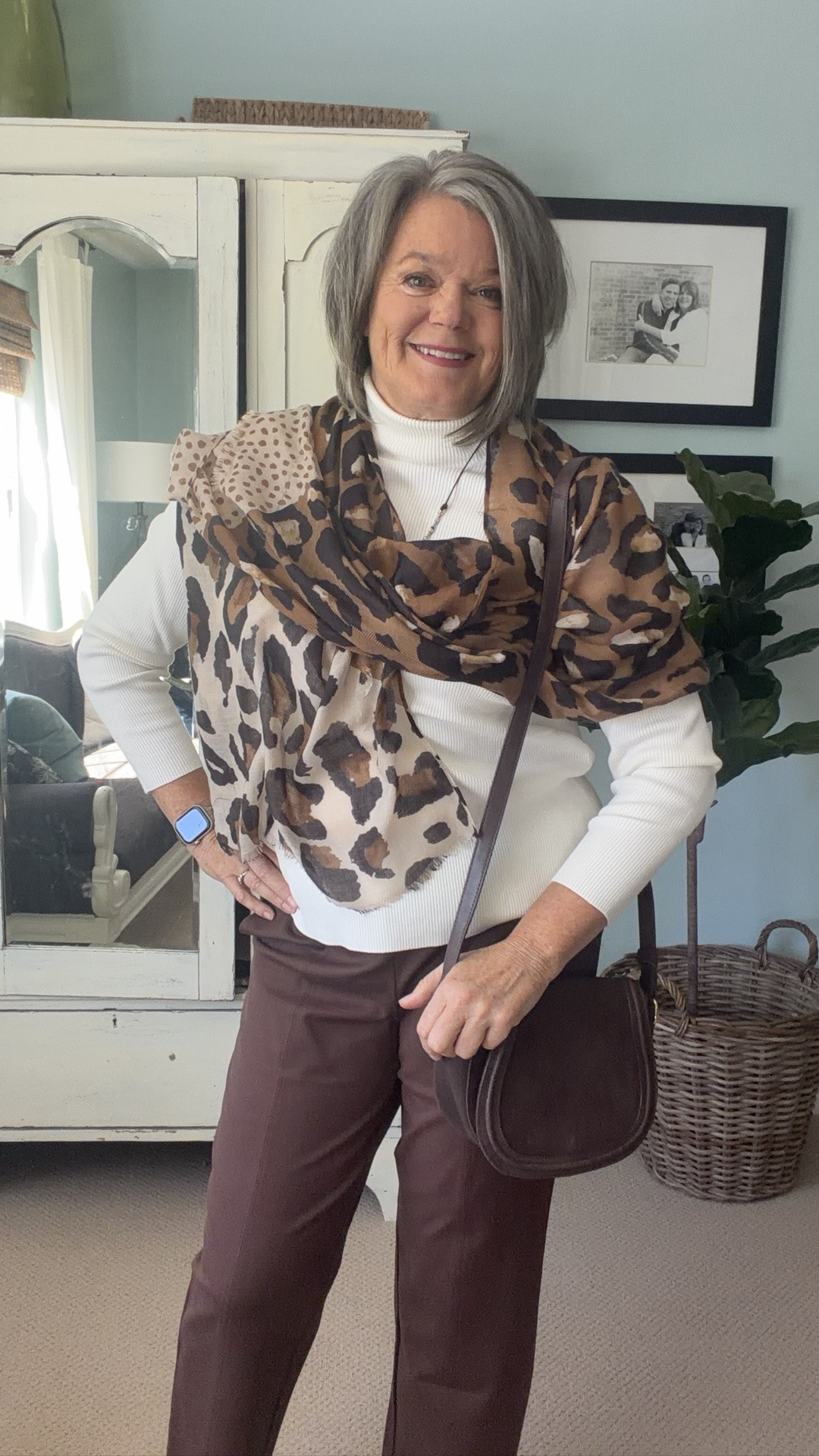 Fall travel outfit, but make it chic 🍂🤎 #ad @ColdwaterCreek

These Anywhere ShapeMe Straight Leg Pants are such a good travel find — comfortable, flattering and easy to dress up or down. I’m already planning to pack them for Italy in October!

I paired them with the soft ribbed turtleneck sweater, which is one of those classic pieces that goes with just about everything. Then I added a few fall favorites: the new Woodland Charm Necklace in mixed gold and silver, this gorgeous brown suede bag (such an “it” bag for fall!), a fun cheetah-print scarf and simple black flats.

I love an outfit that feels pulled together but is still comfortable enough for a full day of sightseeing, lunch and wandering around Italy. 🇮🇹

Everything is linked here in LTK.
#ColdwaterCreek #FallStyle

#LTKTravel #LTKgrwm