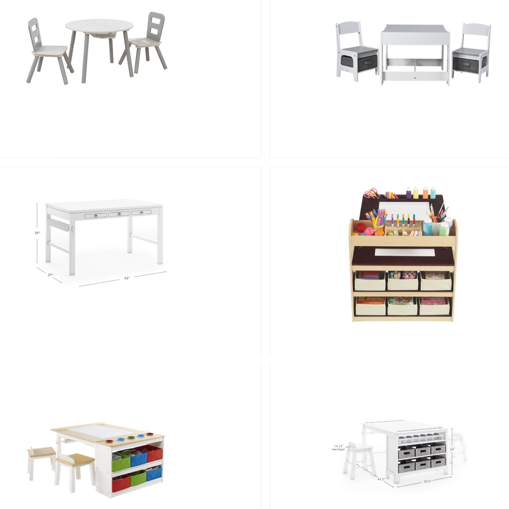 Kid craft tables! Thinking of the bottom right for my daughter. She used to have a pink one that was like the top left and loved it. 🖤

#LTKfamily #LTKGiftGuide #LTKkids