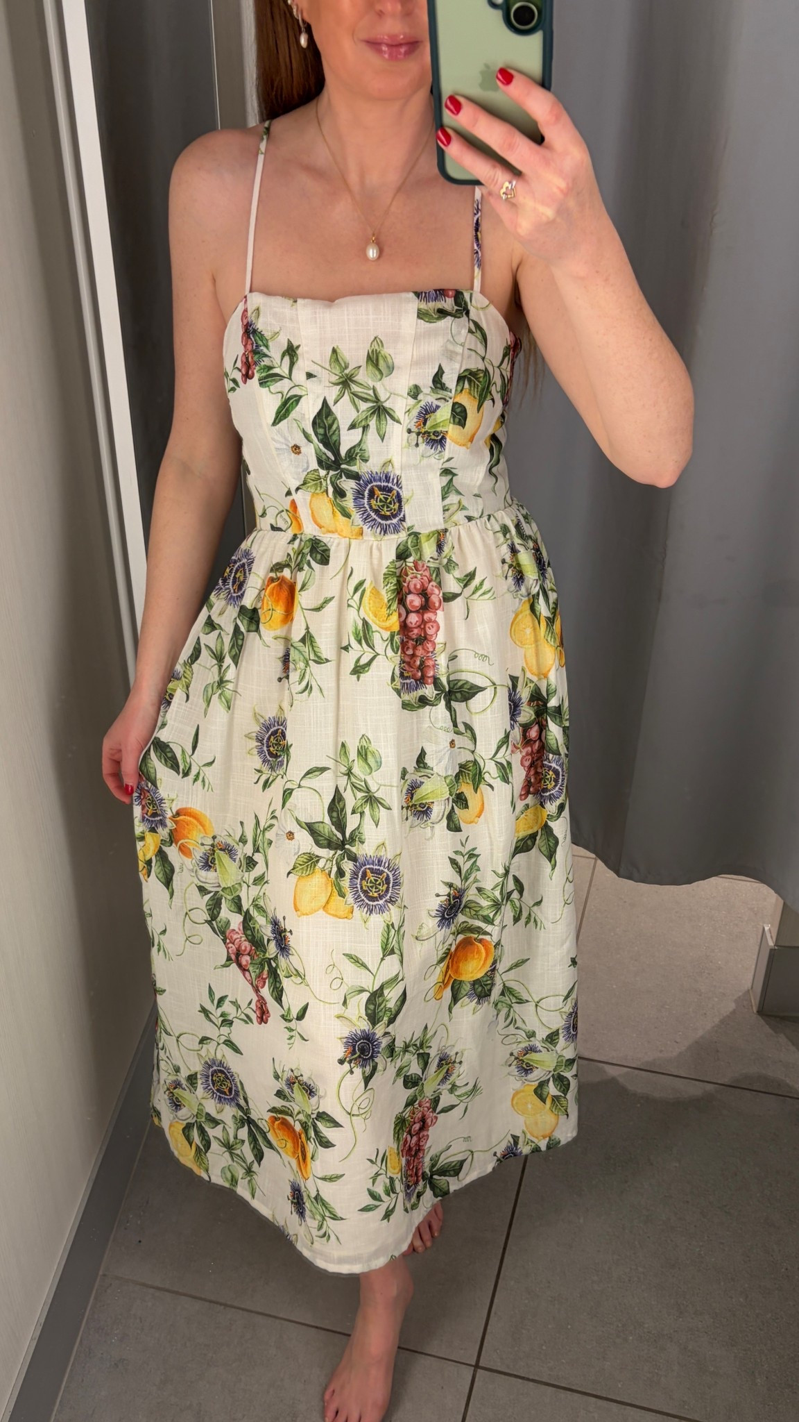 New in H&M Peaches Dress perfect for Summer or a Summer Wedding! 🍑 Wearing a Size Small. Spring dresses, date night outfits, vacation outfits, summer outfits, wedding guest outfit 

#LTKuk #LTKwedding #LTKsummer