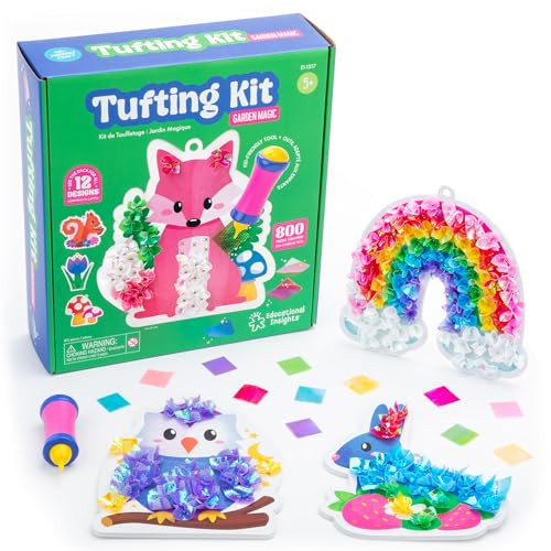 Educational Insights Tufting Kit - Arts and Crafts for Kids Ages 4-8, Poke in Art Kits for Girls & Boys, DIY Kids Craft Kit, Mess Free Art Set with Crafting Supplies, Easy Toddler Crafts | Amazon (US)