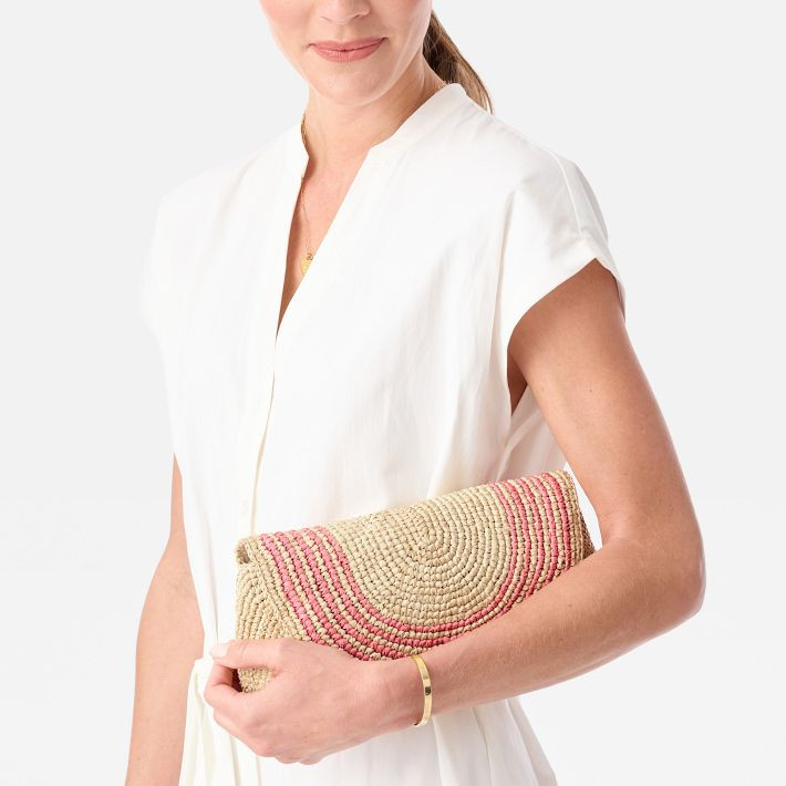 Coronado Handwoven Raffia Clutch | Mark and Graham