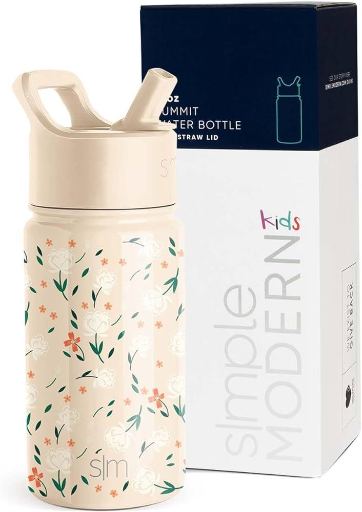 Simple Modern Kids Water Bottle with Straw Lid | Insulated Stainless Steel Reusable Tumbler for T... | Amazon (US)