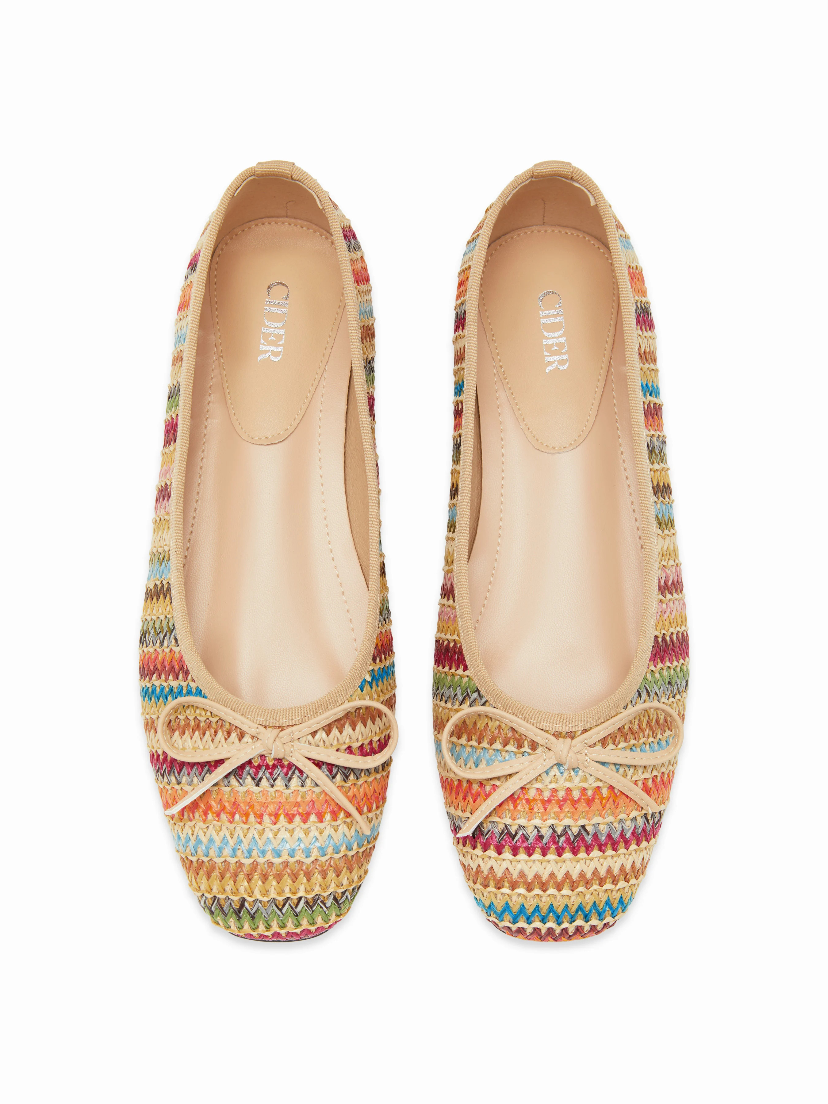KNITTED BOWKNOT DECOR MARY JANE FLATS | Cider