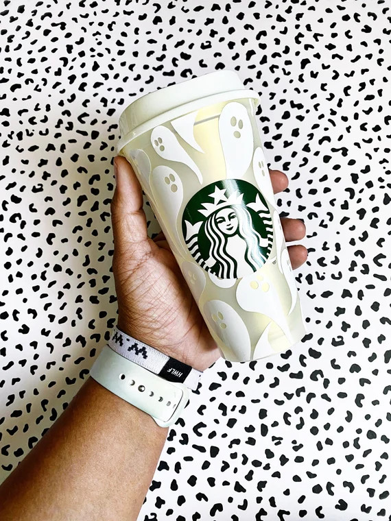 Halloween Ghost 16oz Starbucks Reusable Hot Cup Halloween | Etsy | Etsy (US)