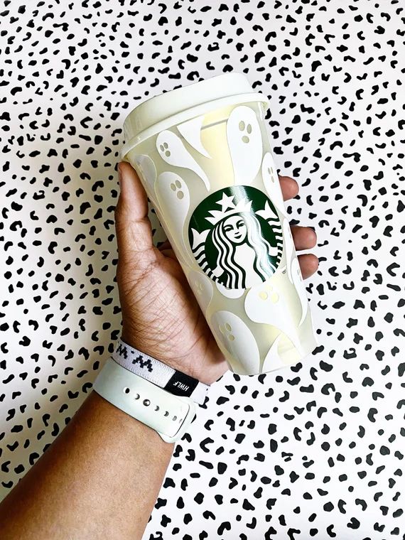 Halloween Ghost 16oz Starbucks Reusable Hot Cup Halloween | Etsy | Etsy (US)
