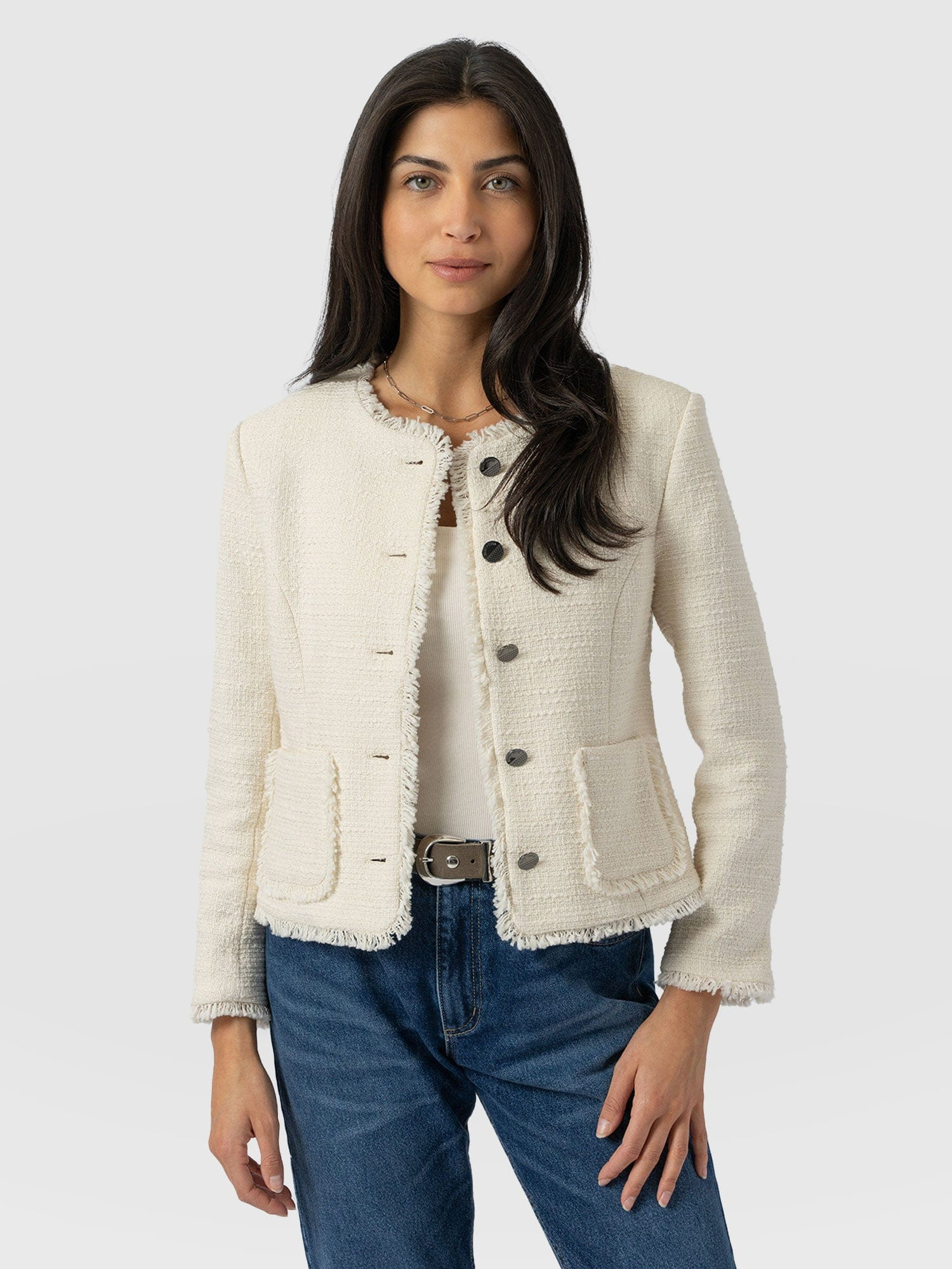 Ashby Jacket - Cream | Saint + Sofia