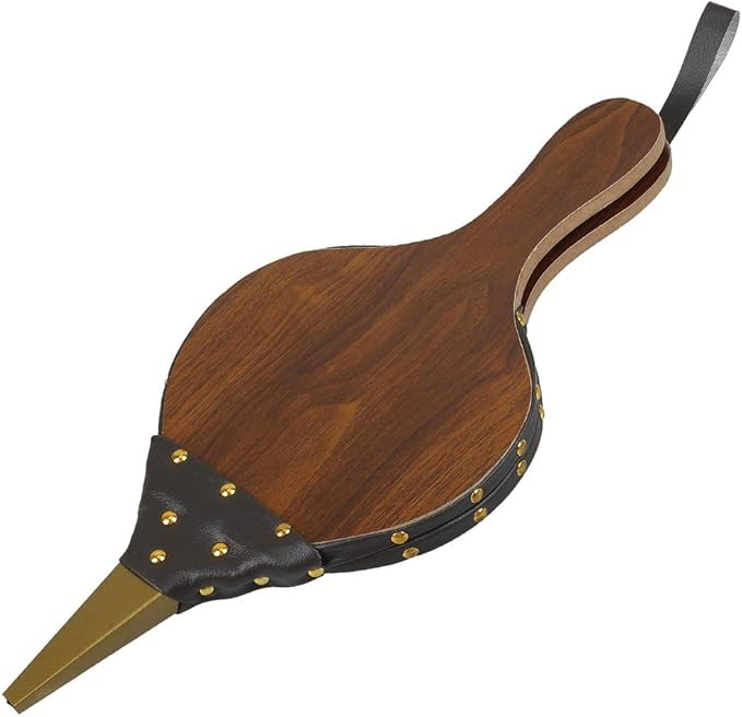 Z-Color 1PCS Brown Wood Fireplace Bellows 17" x 7.5" Outdoor Cooking Fan Air Blower | Amazon (US)