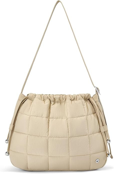 WESTBRONCO Puffer Hobo Bags for Women Puffy Nylon Shoulder Bag, Women's Quilted Handbags with Sho... | Amazon (US)
