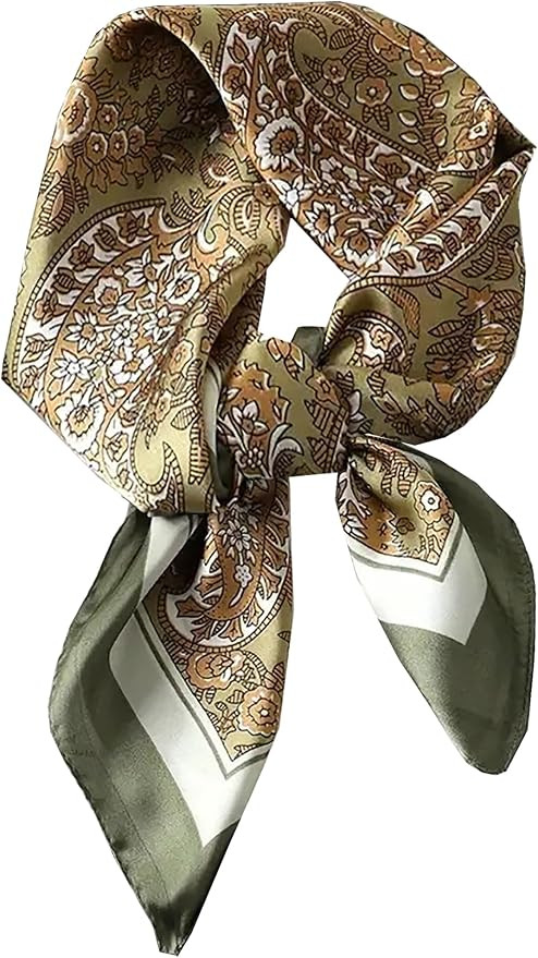 WENLOOY Square Satin Silk Feeling Hair Scarf Headscarf for Women/Men's Necktie Silk Bandanas Pock... | Amazon (US)