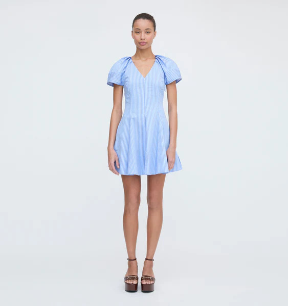 The Claudine Dress - Blue Stripe | Hill House Home US