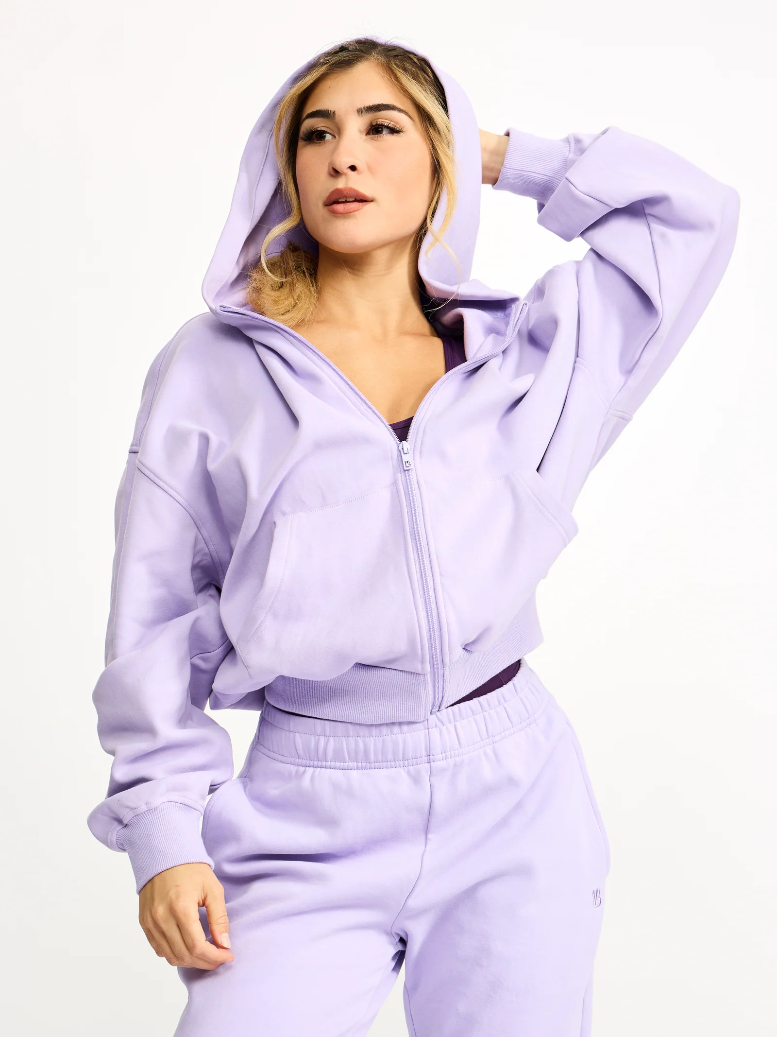 Full Zip Cloud Hoodie - Frosted Purple | Buffbunny Collection