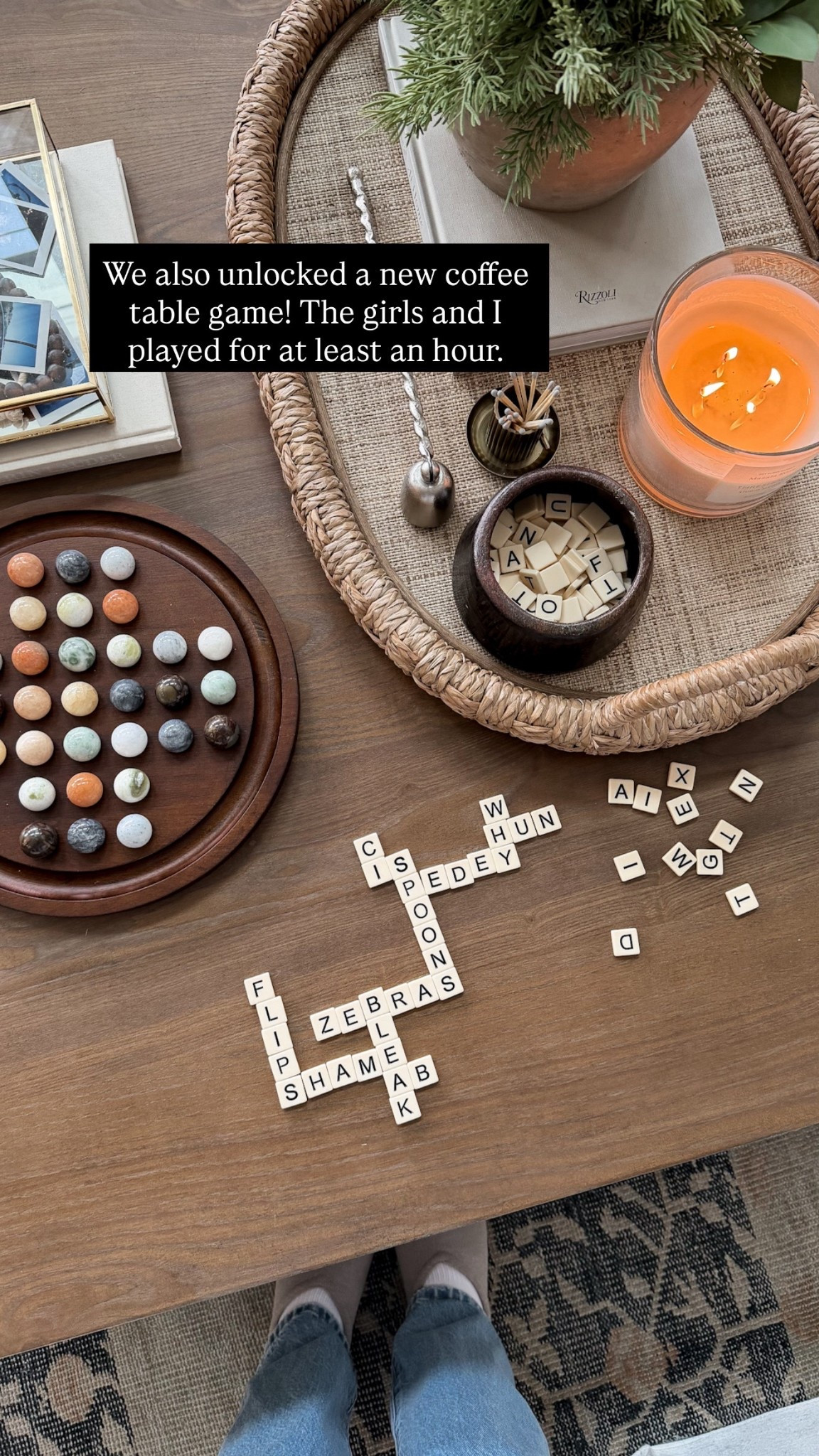 New coffee table game unlocked! Keep the pieces corralled in a cute vintage bowl/pot for easy (aesthetic) gameplay. 

Target, Amazon, coffee table, family, games, coffee, table, games, solitaire, Scrabble, bananagrams, coffee, table, tray

#LTKHome #LTKSaleAlert #LTKFindsUnder50
