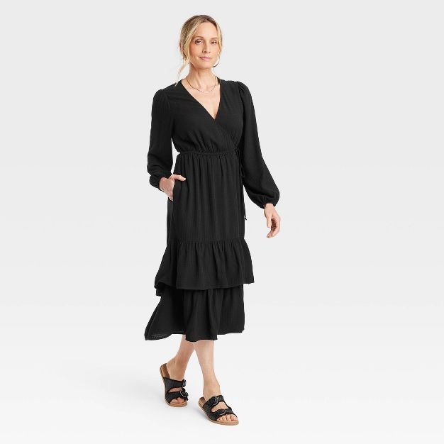 Women's Long Sleeve Wrap Dress - Knox Rose™ | Target