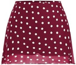 Verdusa Women's Polka Dots Mini Skirt Y2K Vintage Mesh Country Concert Outifits | Amazon (US)