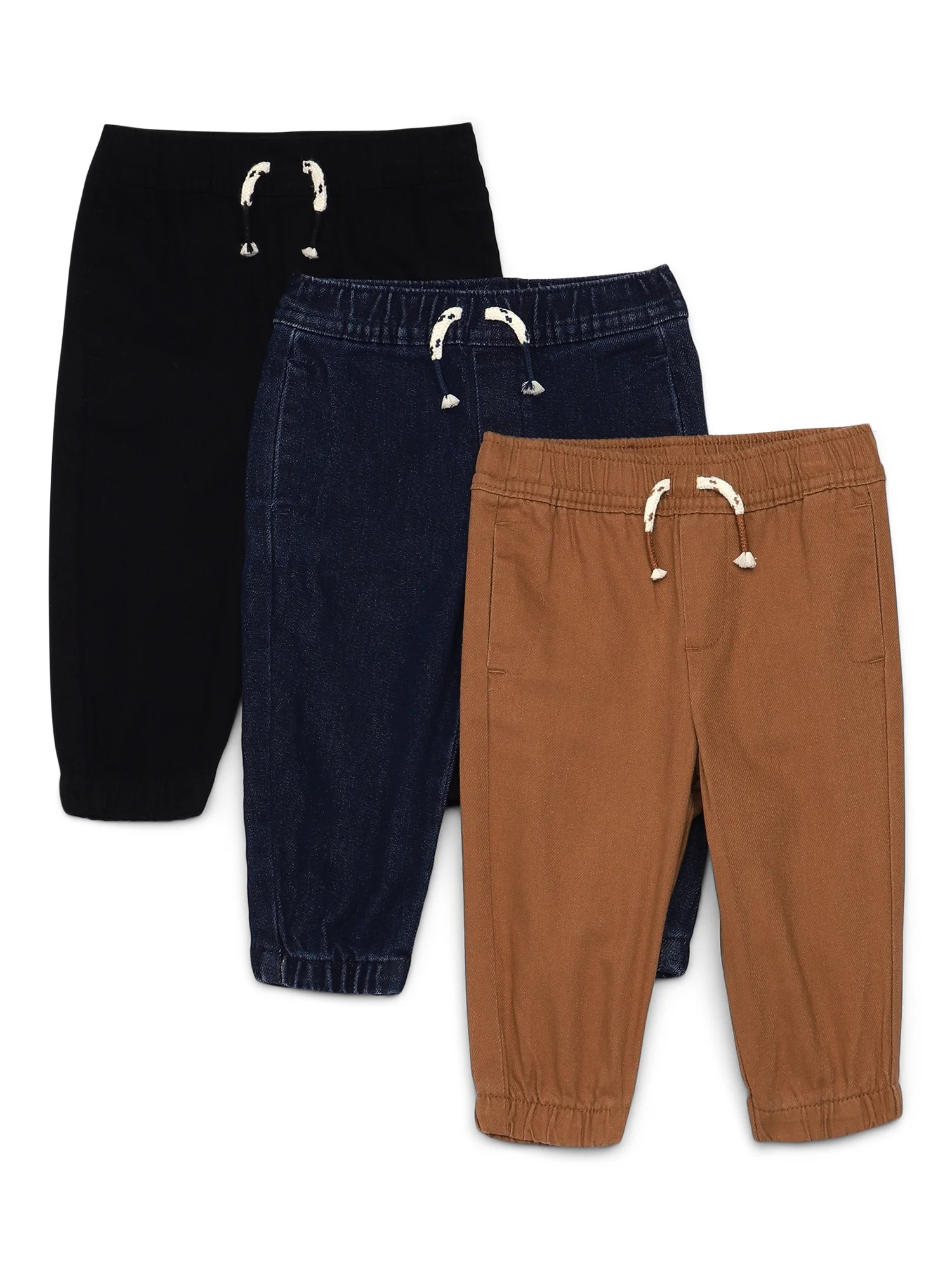Garanimals Baby Boys Woven Drawstring Joggers, 3-Pack, Sizes 0M-24M | Walmart (US)