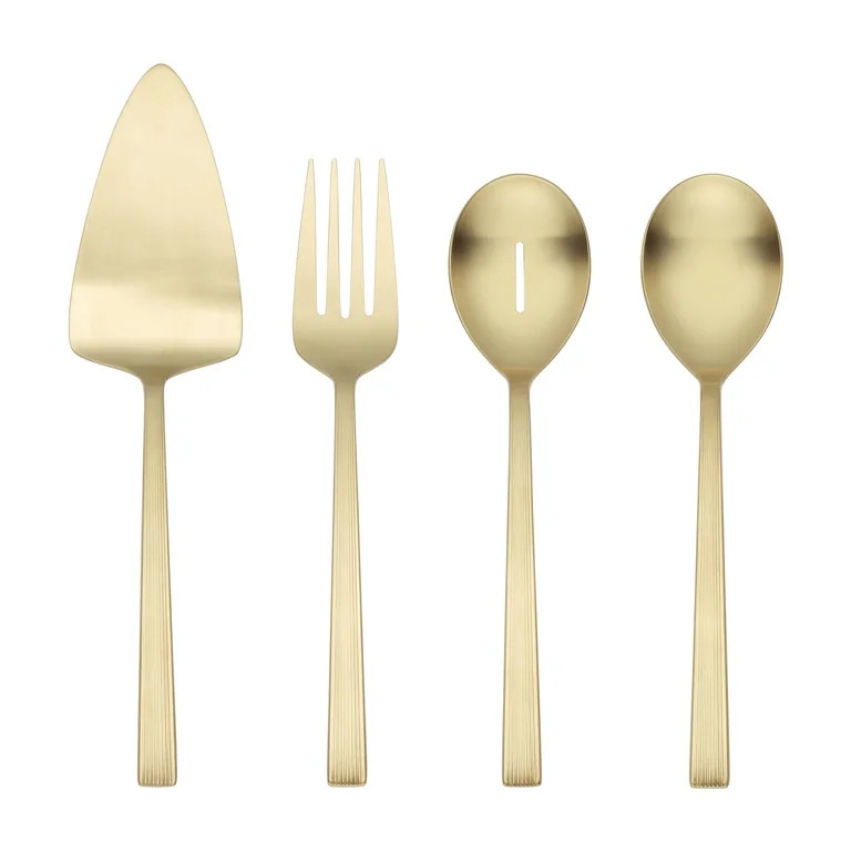 Better Homes & Gardens River Gold 4-Piece Stainless Steel Serving Set | Walmart (US)