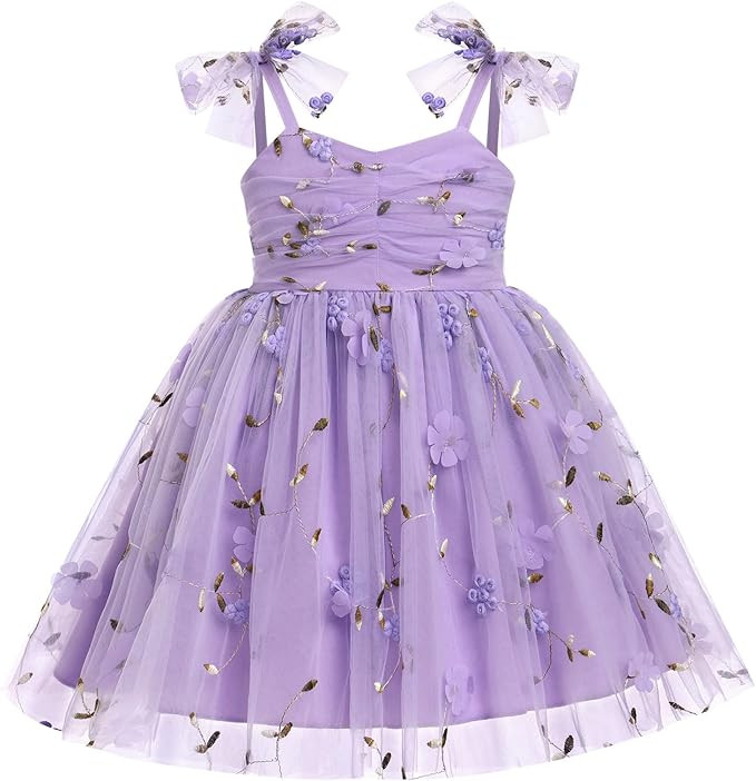 Toddler Tutu Dress Baby Girls Party Dress Floral Backless Ruffle Tulle Dress for Cake Smash Birth... | Amazon (US)