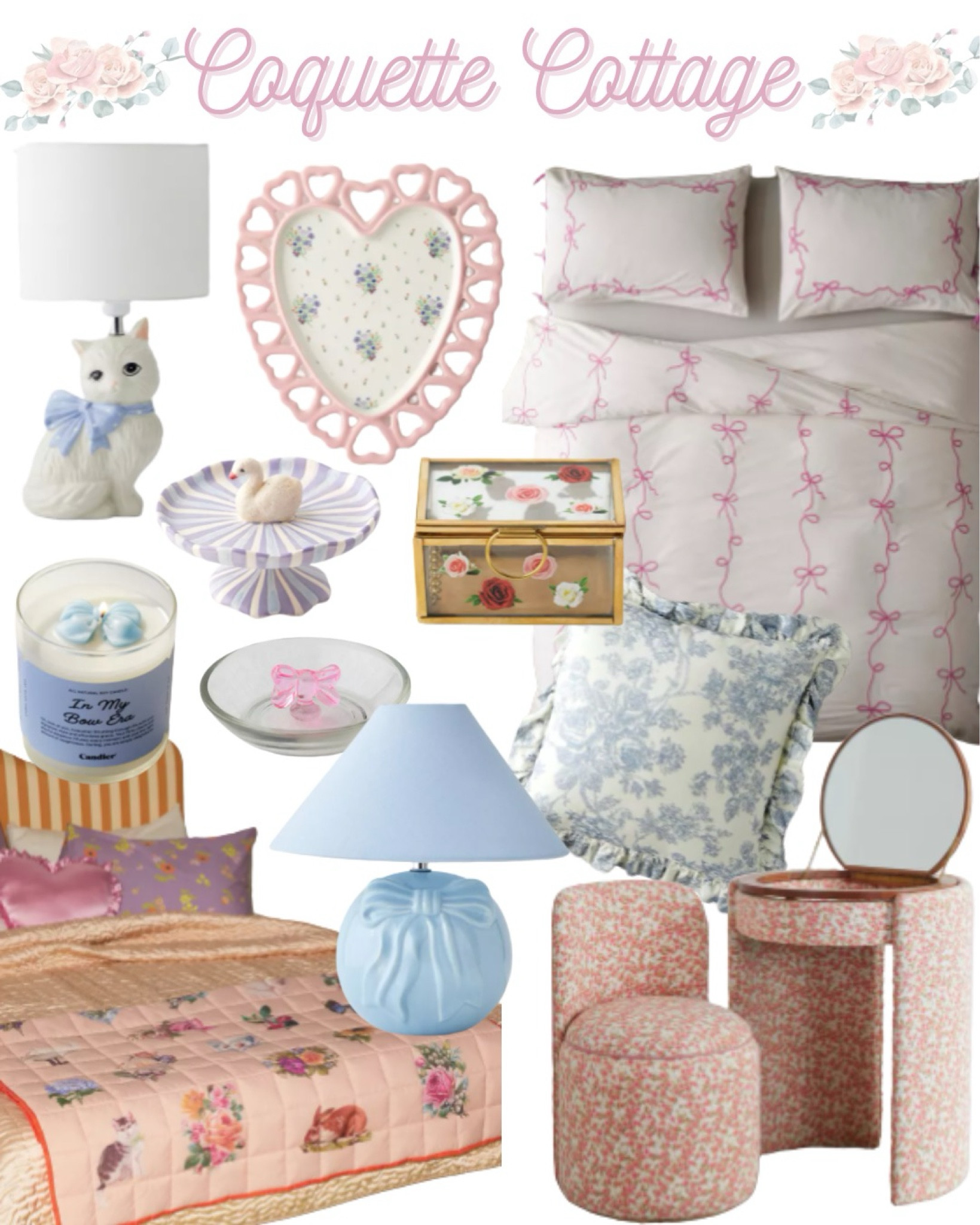 Cozy Coquette Cottagecore Decor 🌸🎀💕

Coquette decor, coquette home, cottagecore home, girls room, girls dorm room decor, shabby chic decor, LoveShackFancy inspired, bows, bow trend, bow lamp, toile pillow 

#LTKU #LTKhome