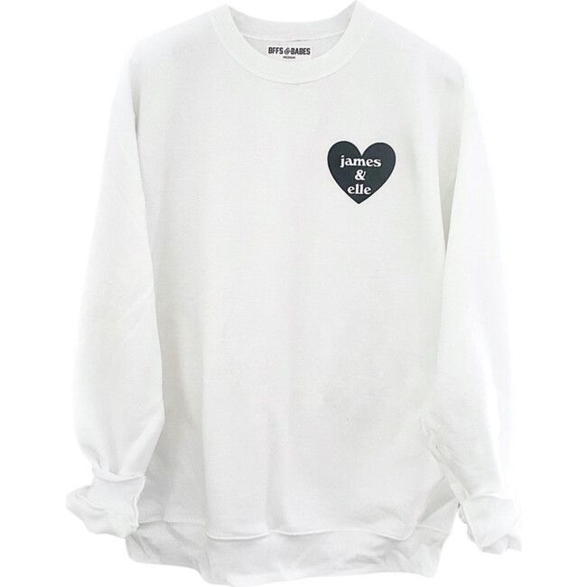 Adult Heart U Most Personalized Sweatshirt, White | Maisonette
