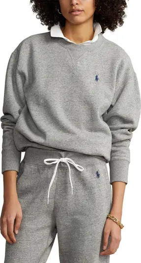 Logo Embroidery Cotton Blend Sweatshirt | Nordstrom