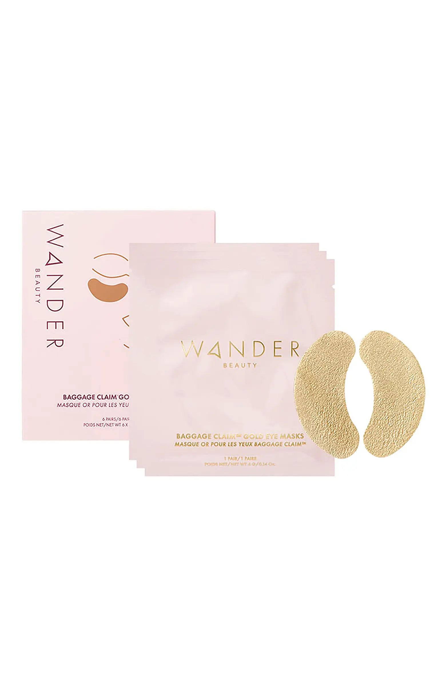 Wander Beauty Baggage Claim Gold Eye Masks Travel Pack | Nordstrom | Nordstrom