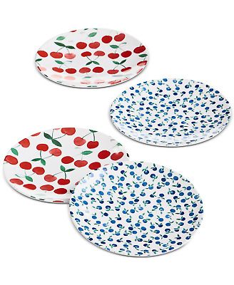 Martha Stewart Collection Melamine Berry Appetizer Plates 6", Set of 4  | eBay | eBay US