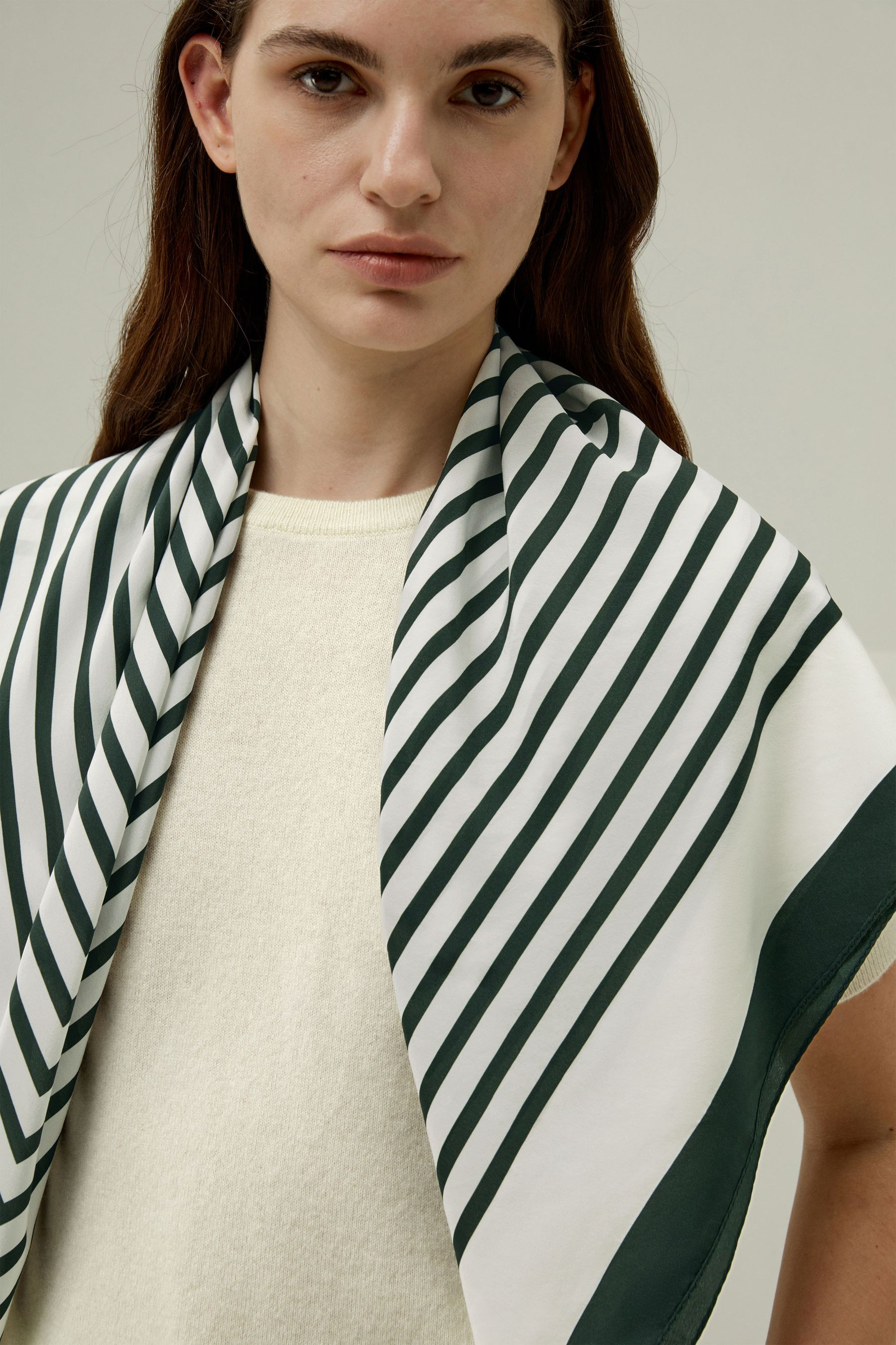 Mid-Century Pattern Silk Scarf | LilySilk