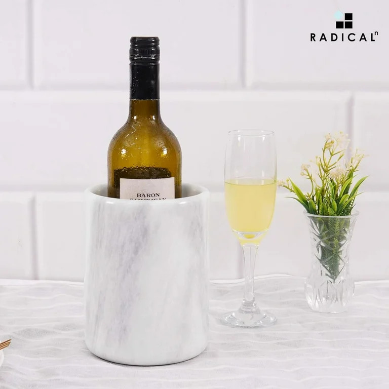 Radicaln White 6.5 inches Marble Wine Chiller - Premium Stone Beverage Cooler, Stylish Countertop... | Walmart (US)