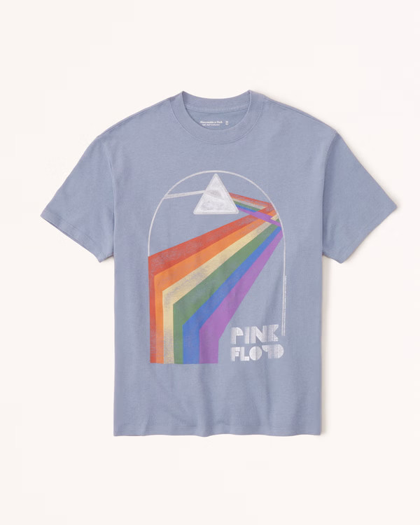 Oversized Boyfriend Heavyweight Pink Floyd Graphic Tee | Abercrombie & Fitch (US)