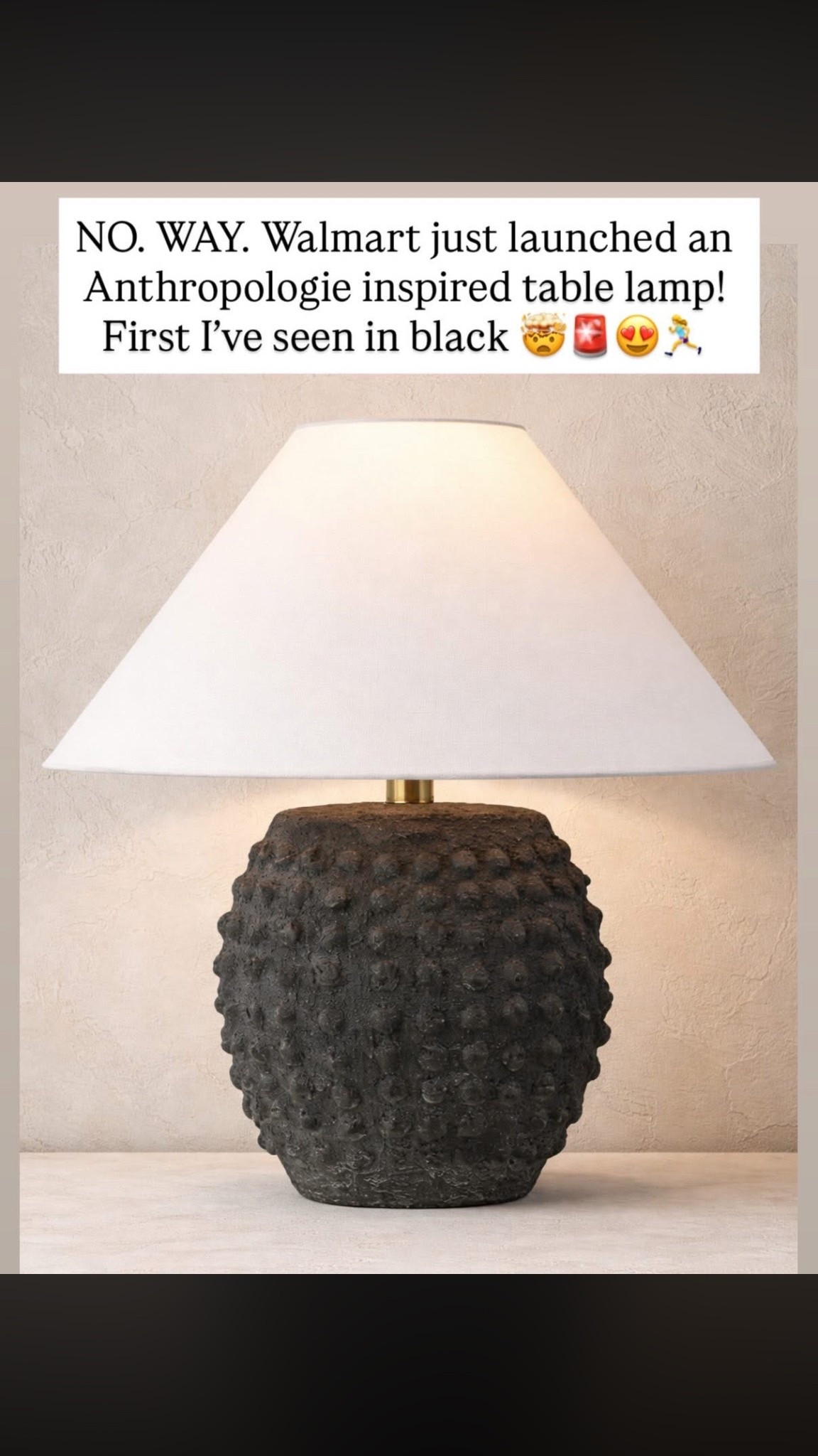 🔗⬇️ brand new Anthropologie minis inspired table lamp!!! First I’ve seen in black 😍🚨