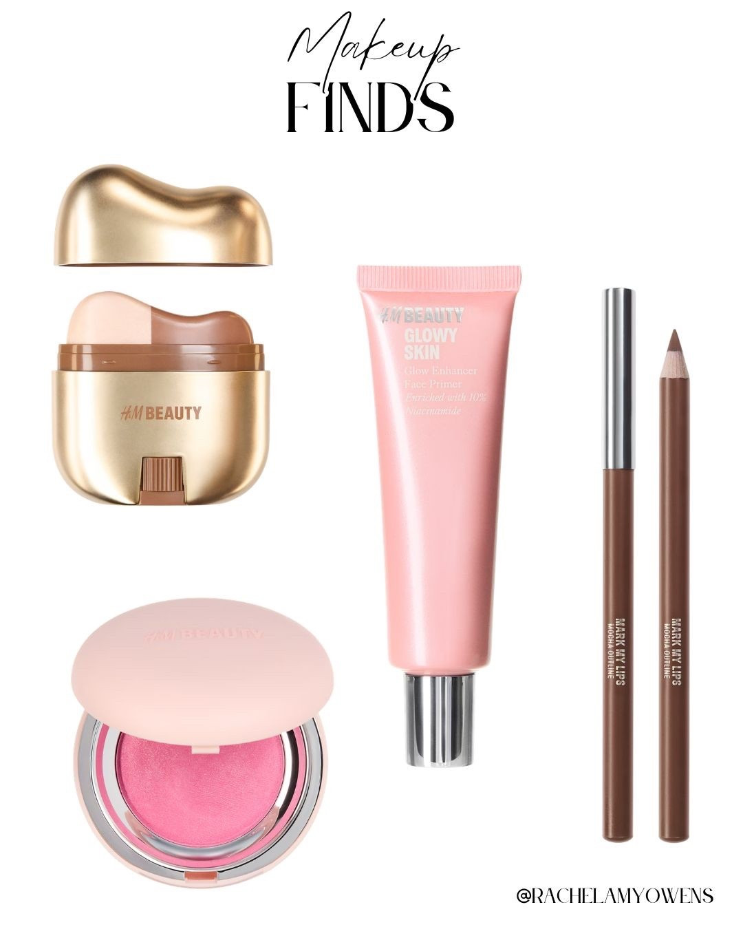 H&M Beauty Favorites 💄

I am obsessed with these latest H&M Beauty finds! This pink cream blush gives the perfect natural flush, and the "Glowy Skin" primer is a total game-changer for that lit-from-within finish. ✨

The dual-ended contour stick makes sculpting so easy, especially for a quick on-the-go look. I also grabbed the "Mark My Lips" liner in Mocha to create that ideal defined nude lip. ☕️

These affordable staples are perfect for refreshing your vanity this season. Everything is linked in my LTK! 🛍️

#HMBeauty #MakeupFinds #GlowySkin #BeautyEssentials #AffordableMakeup #GRWM

#LTKhaul #LTKBeauty #LTKselfcare